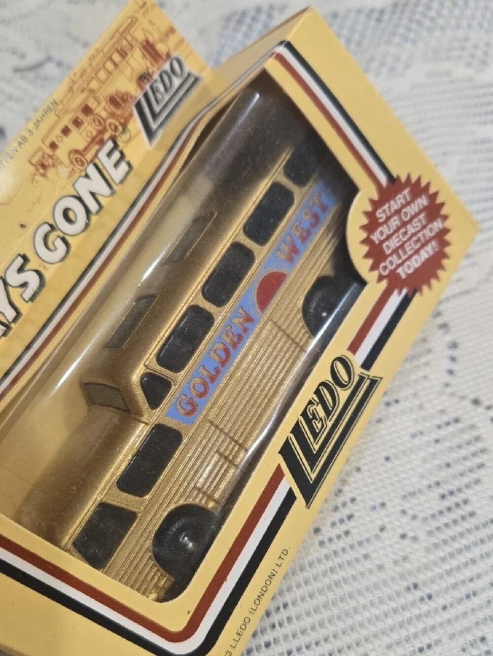 Lledo Golden West Gold Diecast Bus Toy - Kids Toys
